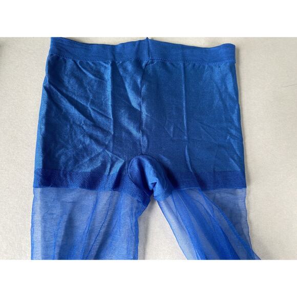 GIVENCHY Stockings Womens Size B Blue Shimmery Sheer Pantyhose Designer Tights - Picture 10 of 11